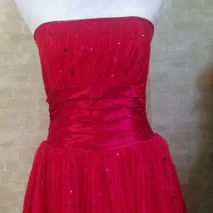 Jessica McClintock red strapless Junior dress